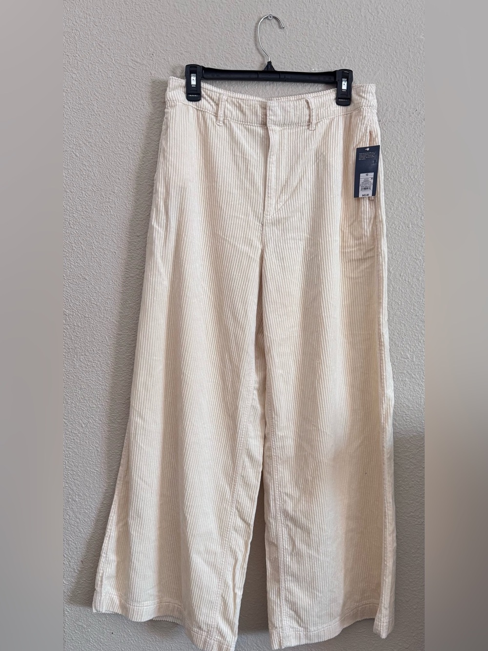 NWT Wide Leg Corduroy Pants in Cream